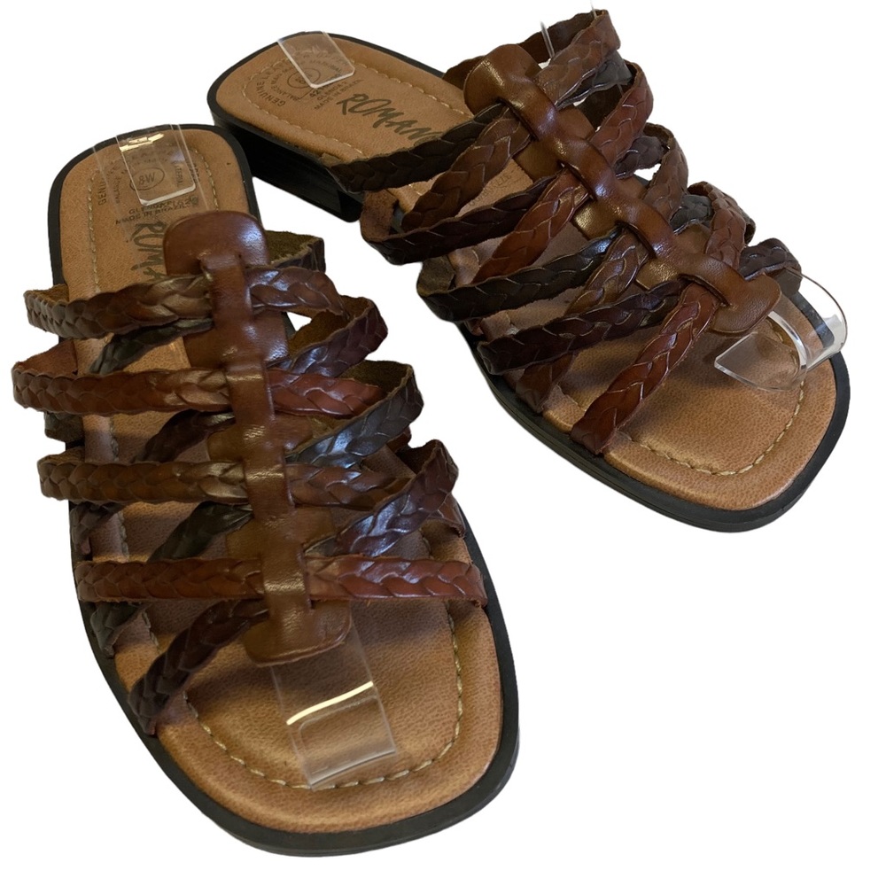 Romano Braided Leather Sandals 8